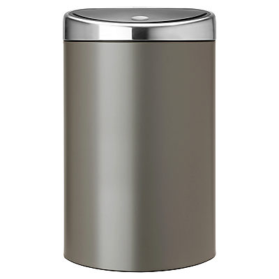 Brabantia Touch Bin, Platinum / Matt Steel Lid, 40L Multi